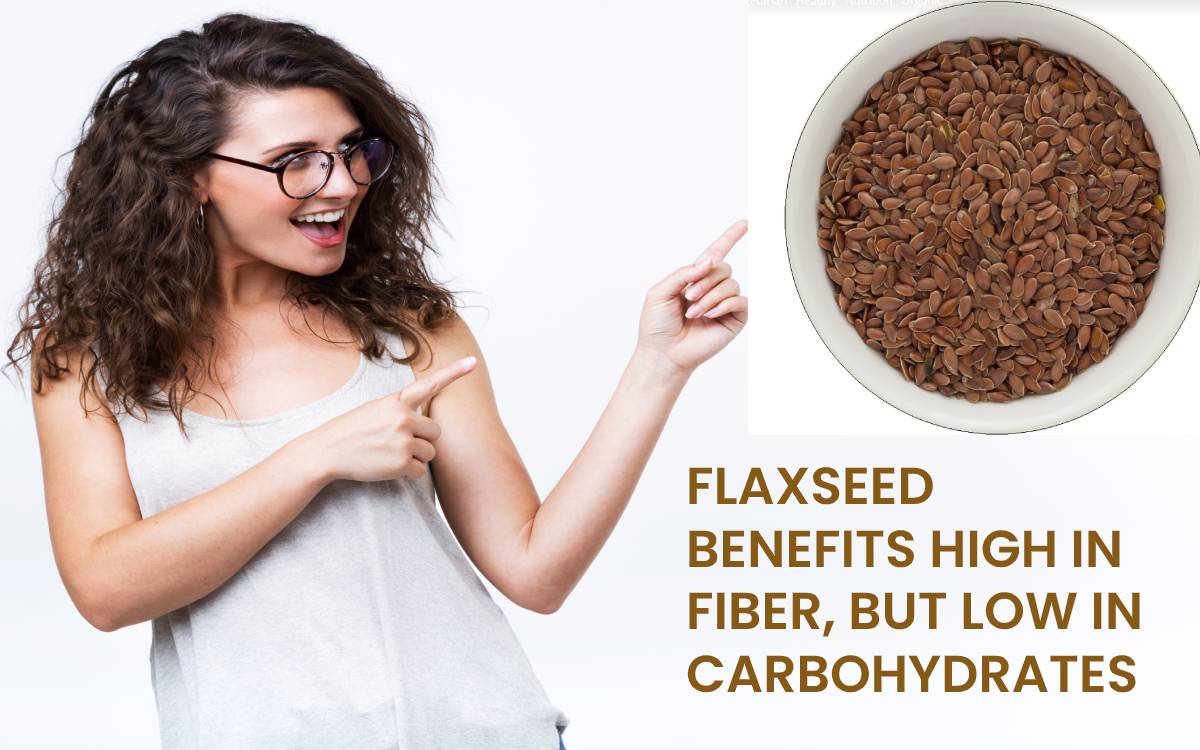FLAX SEEDS BENEFITS HIGH IN FIBER, LOW IN CARBOHYDRATES